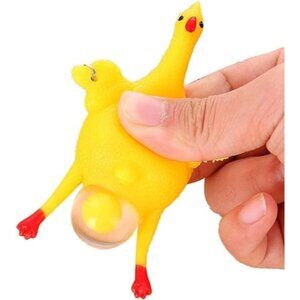 Mini Chicken Keyring Keychain Rubber Squeeze Toy Pendant for Bag Car Party Gift